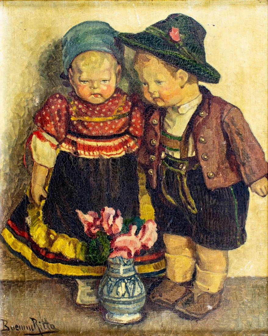 Ritta Boemm (Hungary,France,1868-1948) oil painting antique (1 of 12)