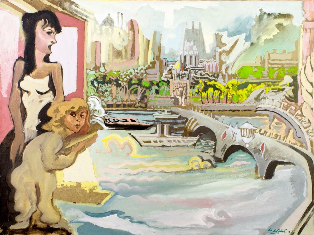 Harvey Parks (PA,CA,1948-2017) oil painting (1 of 13)