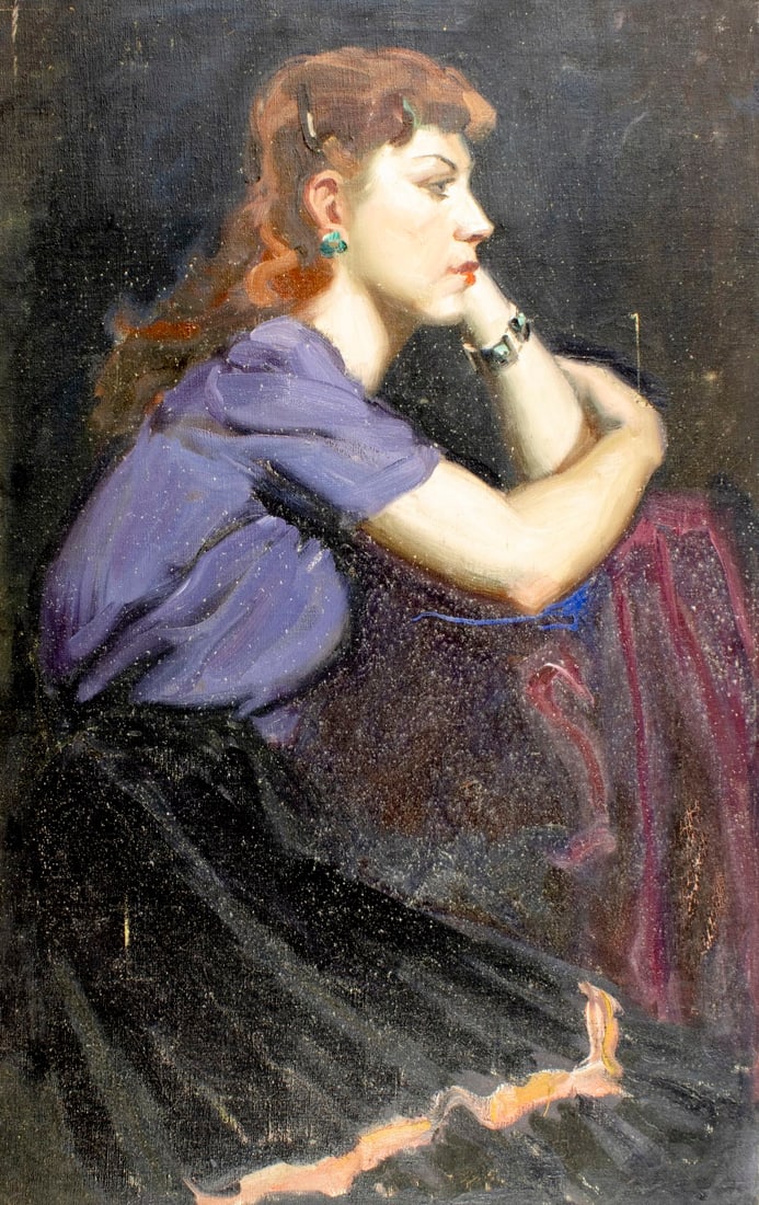 Edward Leonard (NY,FL,1901-1968) oil painting (1 of 13)