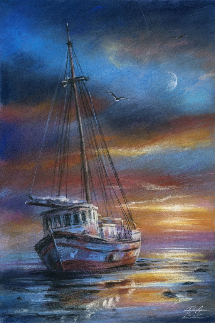 Olena Dmytrazh (Ukraine,b 1989) pastel painting (1 of 12)