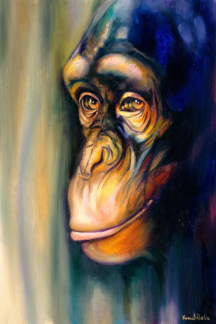 Alina Kvaratshelia (Ukraine,20/21C) oil painting (1 of 12)