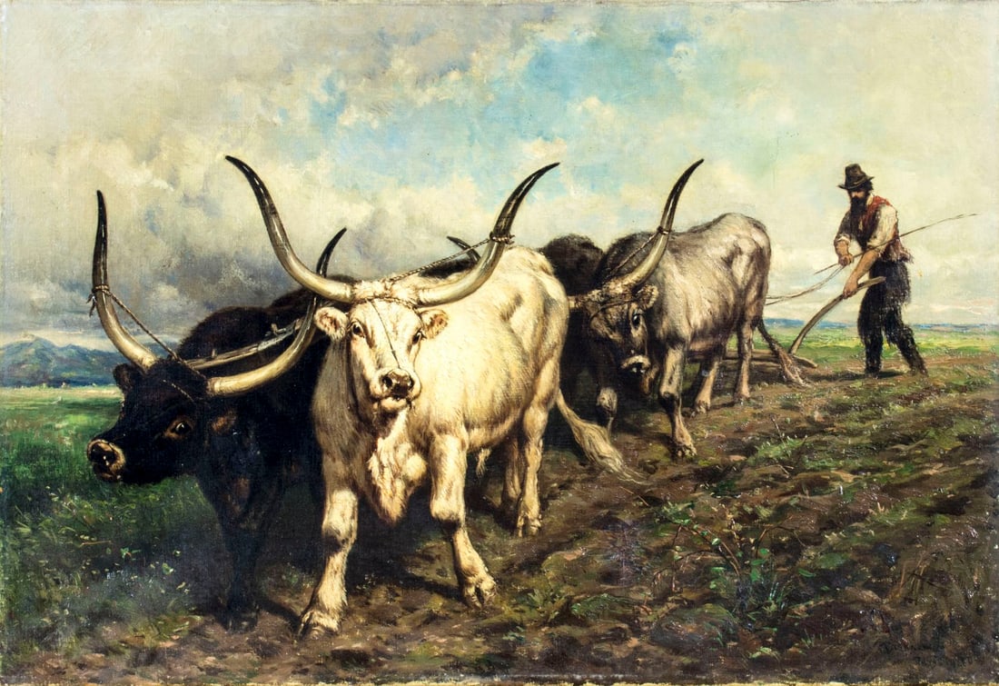 Henry Bispham (PA,1841-1882) oil painting antique (1 of 14)