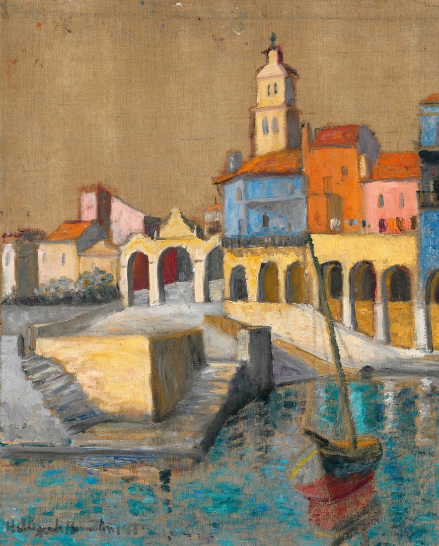 Hildegarde Hamilton (FL,VA,1898-1970) oil painting (1 of 12)