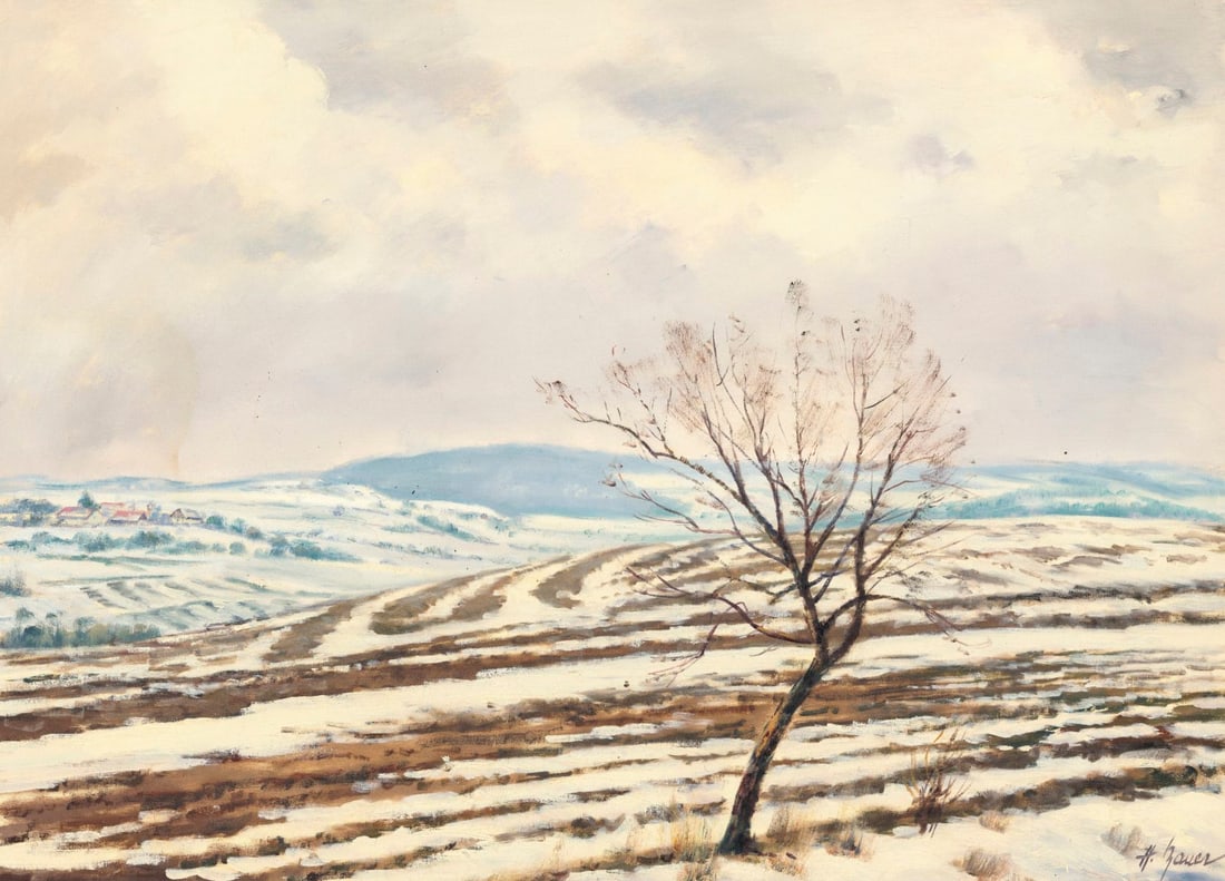 Hubert Bauer (Czech,1905-?) oil painting (1 of 14)