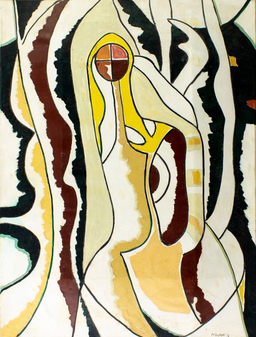 Mortimer Borne (NY,Poland,1902-1987) oil painting 3D (1 of 16)