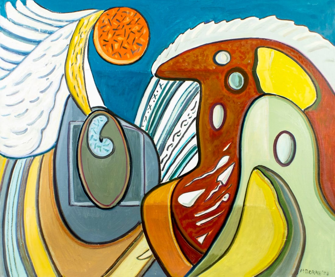 Mortimer Borne (NY,Poland,1902-1987) oil painting 3D (1 of 15)