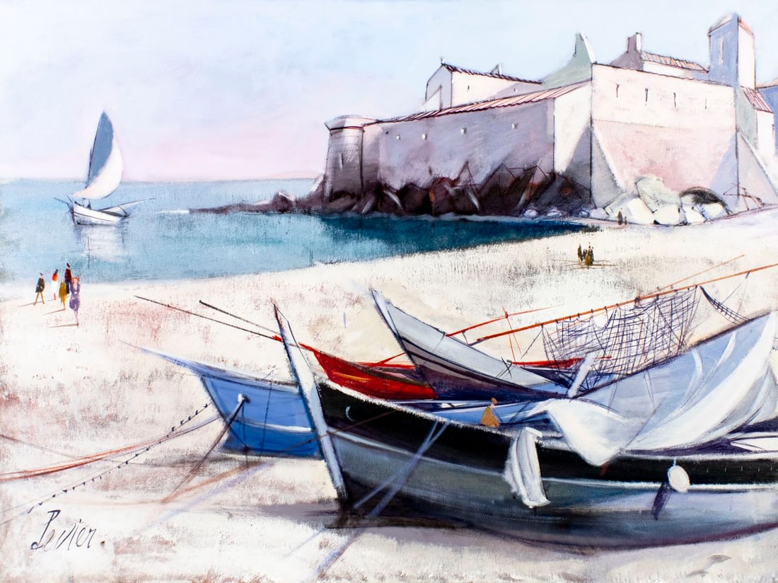 Charles Levier (French,NY,CA,1920-2003) oil painting (1 of 12)