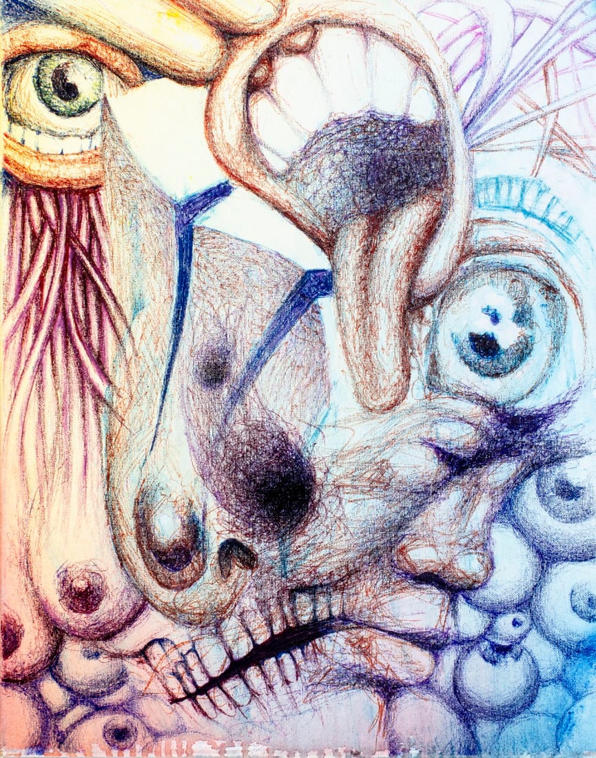 Contemporary Louisiana acrylic painting signed: ARTIST: - (Louisiana, 20/21 centuries) TITLE: Chaotic Order (titled on verso) YEAR: 2023 MEDIUM: acrylic on canvas CONDITION: Very good. No visible inp