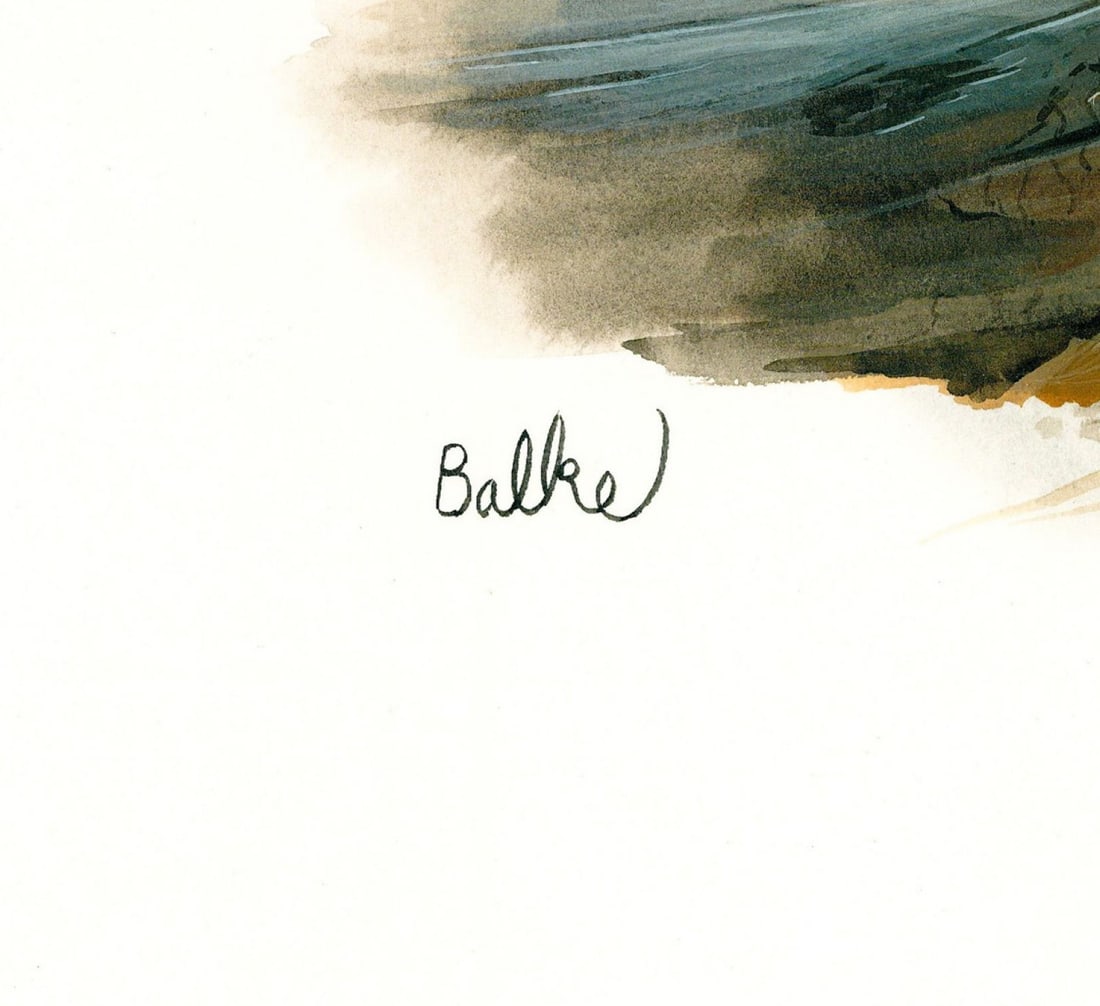 Don Balke (NC,1933-?) gouache painting - 4