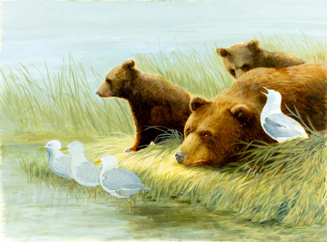 Rudolph Alden (US,20C) gouache painting (1 of 11)