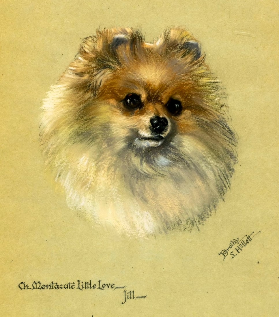 Dorothy S Hallett (UK,fl.1913-1930) pastel painting antique (1 of 12)