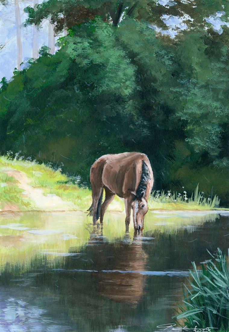 Oleksandr Pukhno (Ukraine,20/21C) gouache painting (1 of 12)