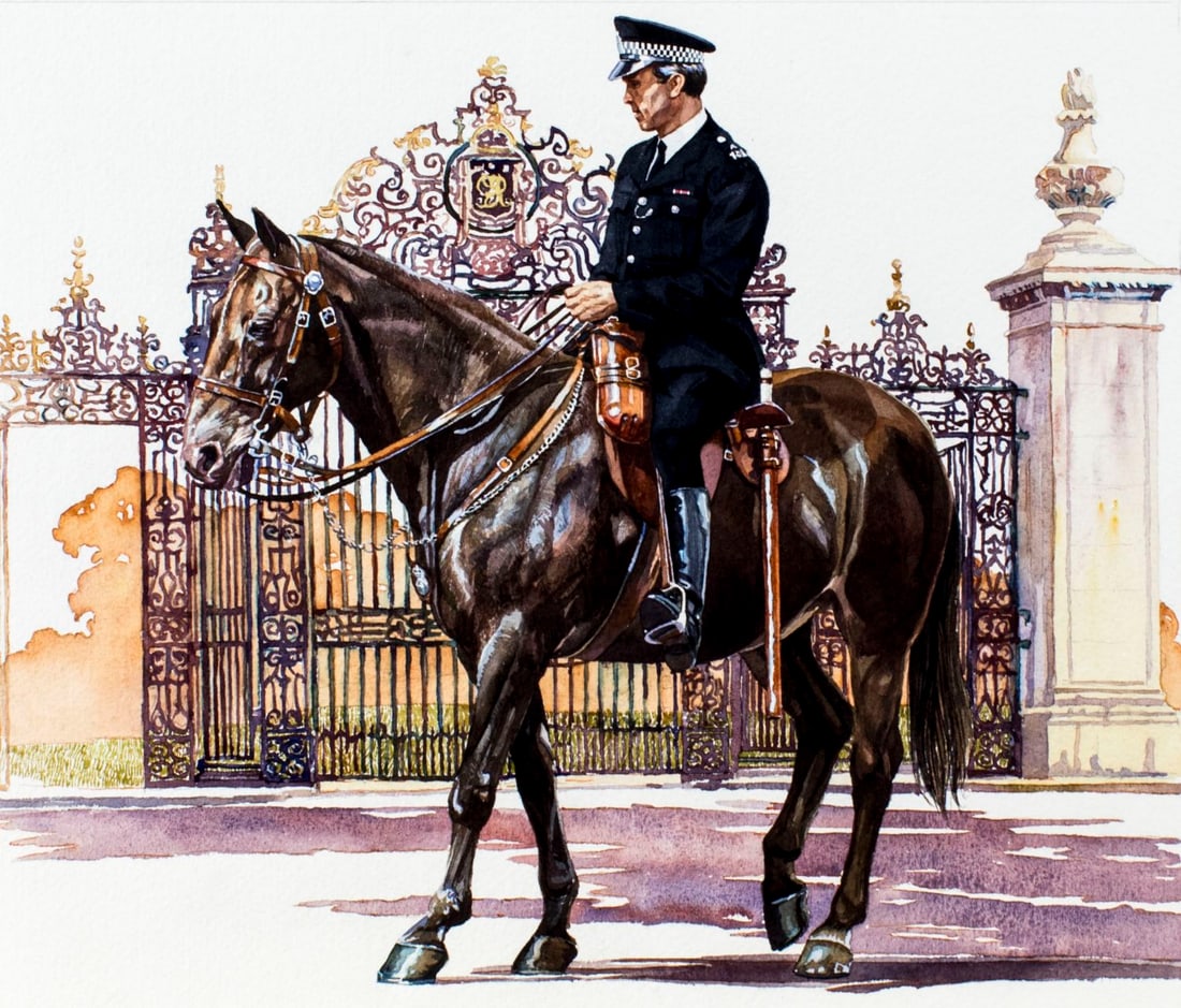 Brian Sanders (UK,b 1937) watercolor painting (1 of 12)