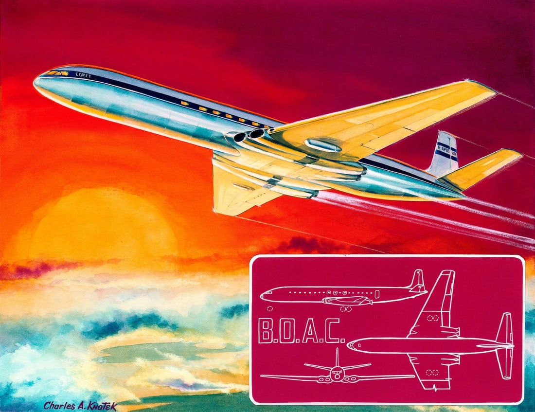 Charles Knotek (US,1933-2008) watercolor painting (1 of 10)