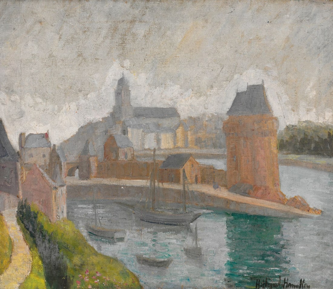 Hildegarde Hamilton (FL,VA,1898-1970) oil painting (1 of 12)