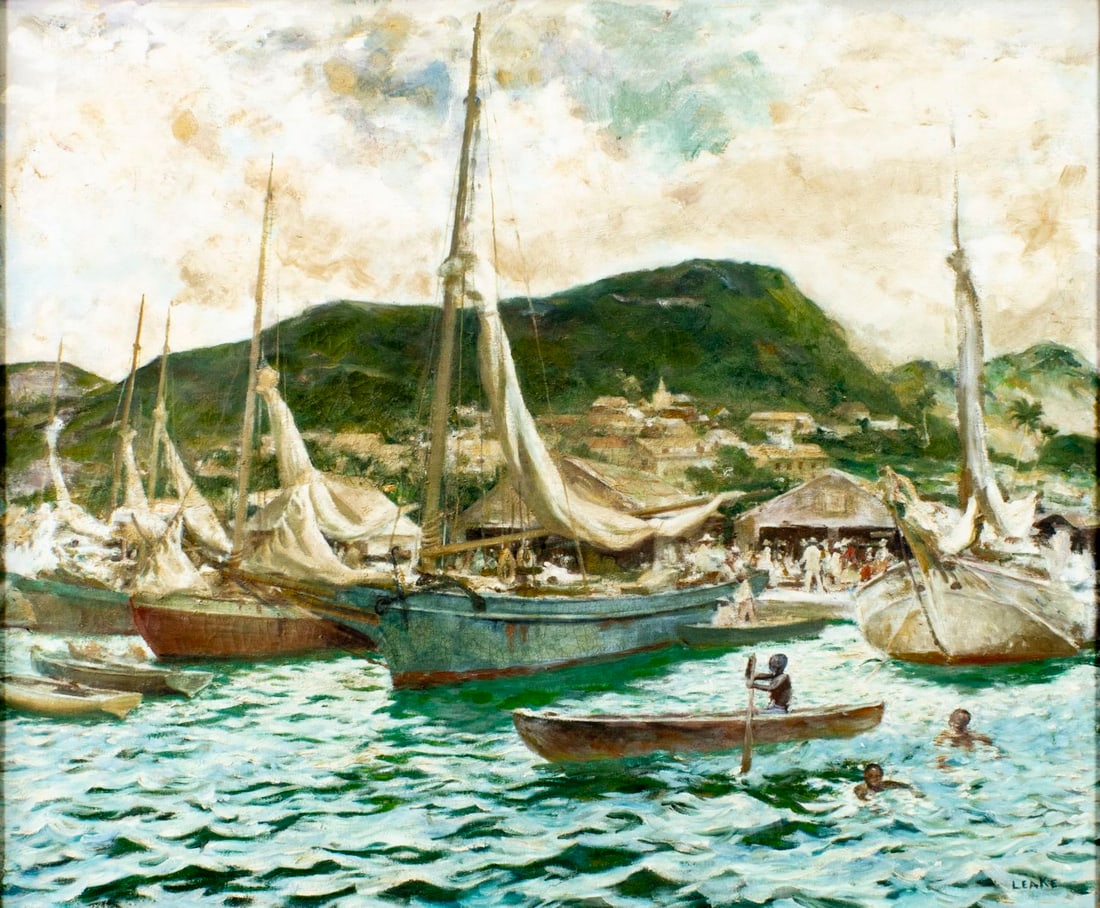 Leake (US,mid 20C) oil painting (1 of 12)