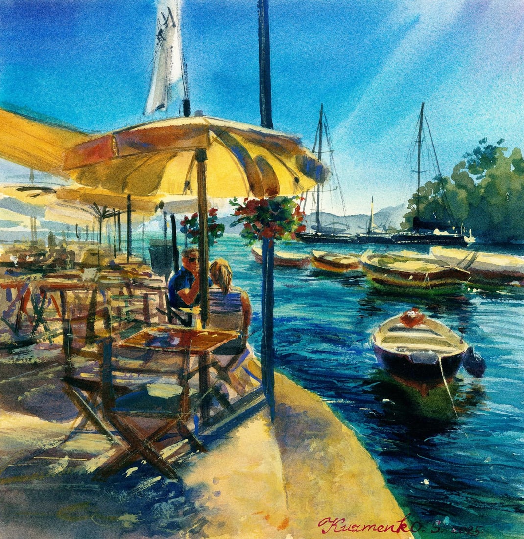 Sofia Kuzmenko (Ukraine,20/21C) watercolor painting (1 of 12)