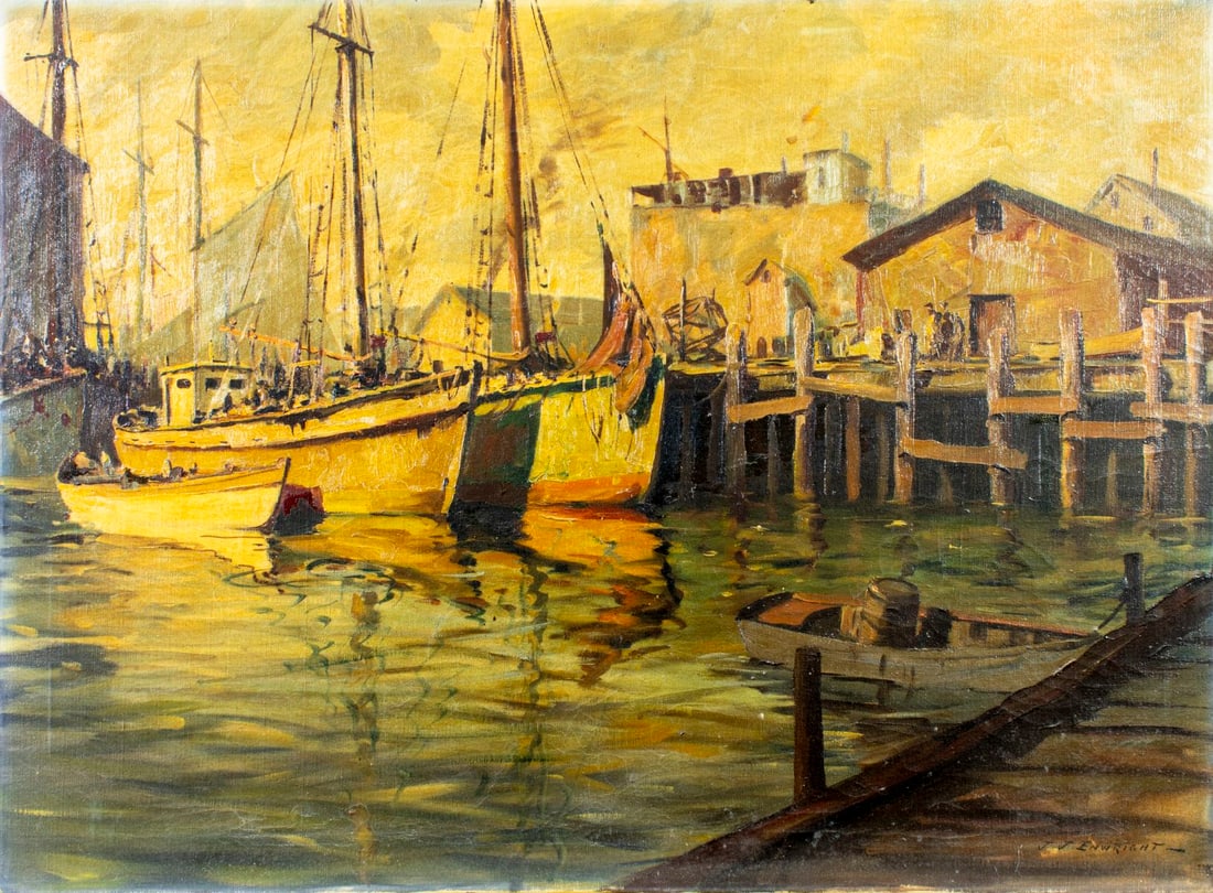 Hjalmar Cappy Amundsen (ME,NY,MA,1911-2001) oil painting - 3