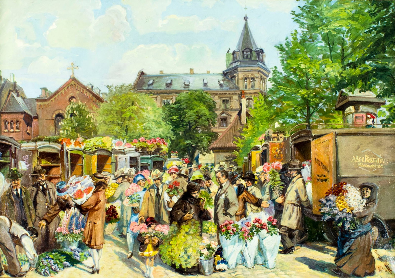 Gunnar Mynge (Danish,early 20C) oil painting antique (1 of 10)