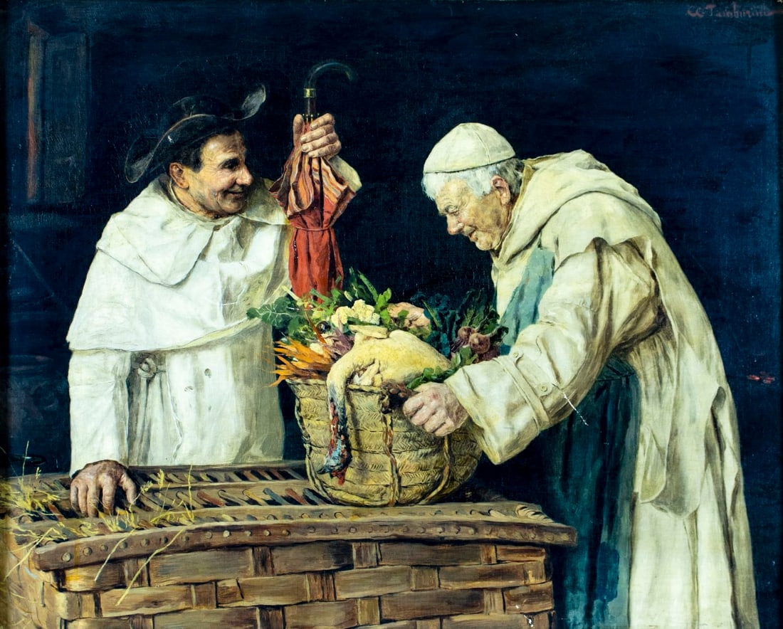 Arnaldo Tamburini Sr (Italy,1843-1908) oil painting antique (1 of 13)