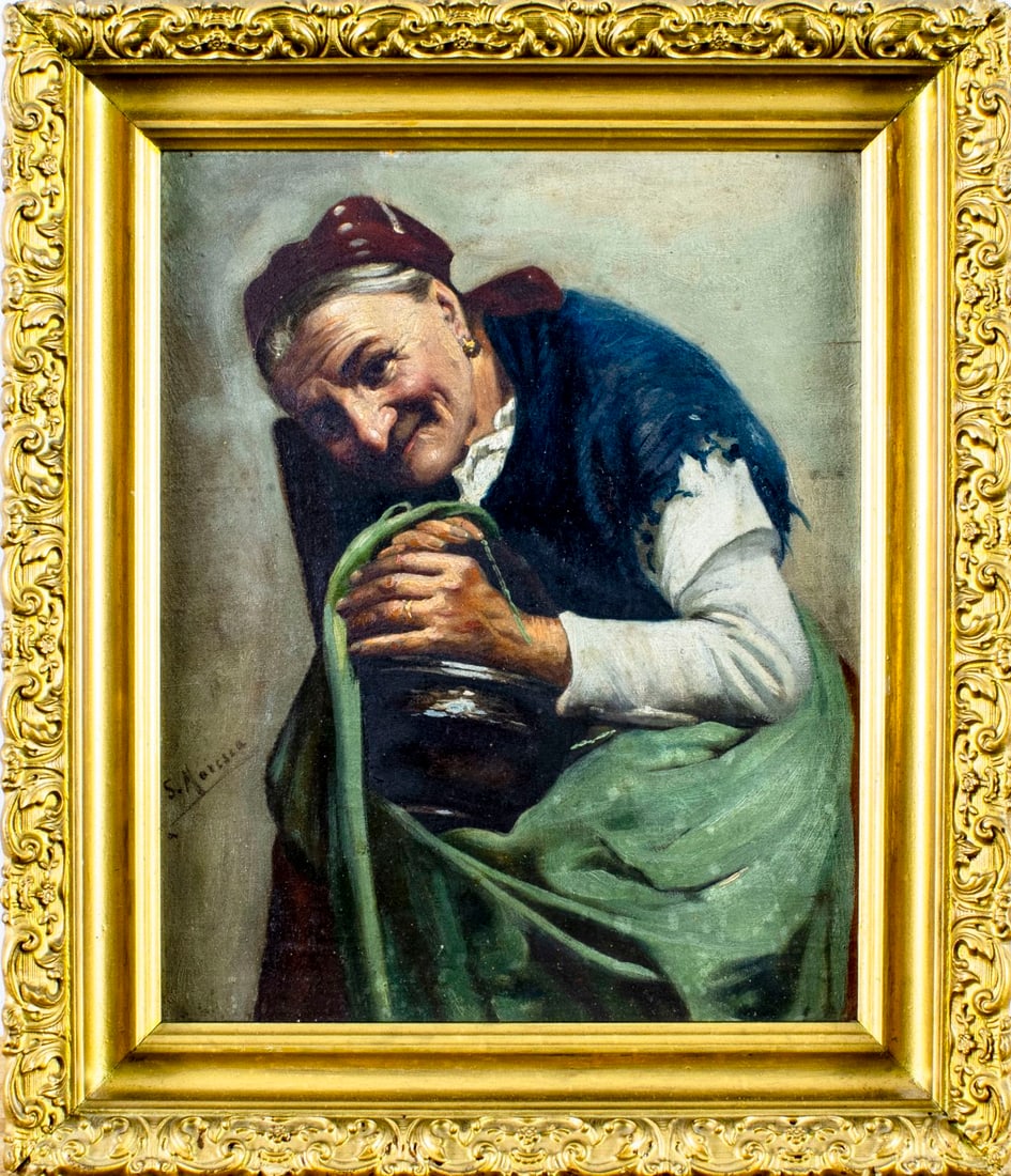 Salvatore Maresca (Italy,19/20C) oil painting antique - 3