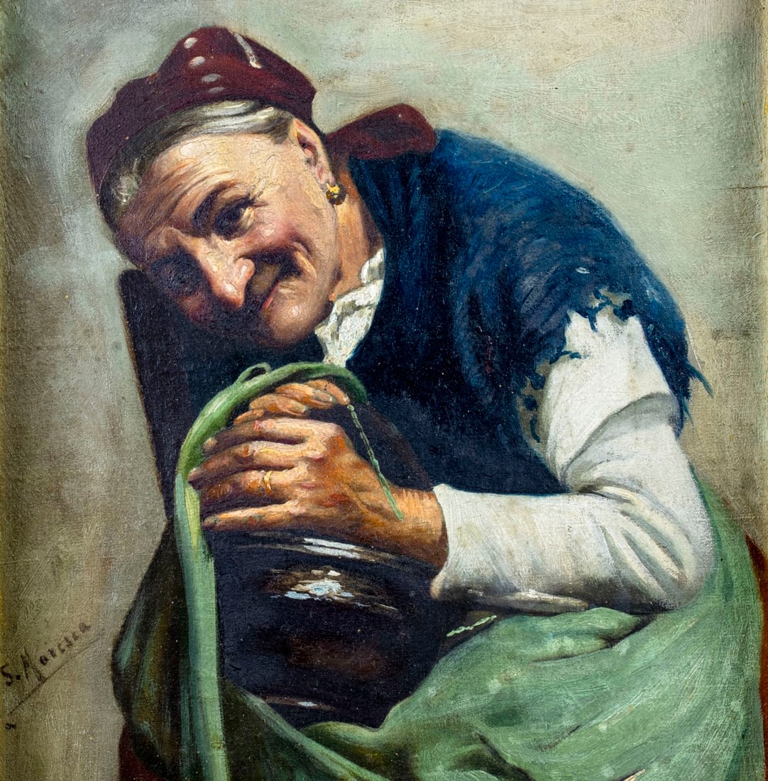 Salvatore Maresca (Italy,19/20C) oil painting antique - 5
