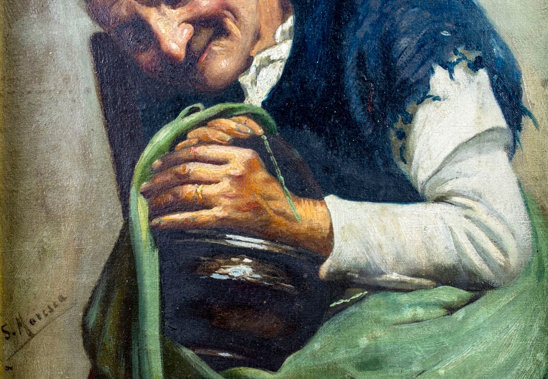 Salvatore Maresca (Italy,19/20C) oil painting antique - 7