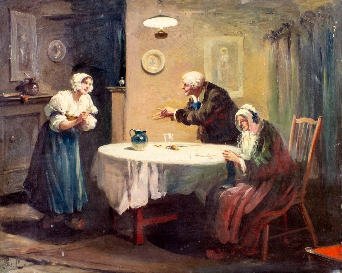 Alexander Rosell (UK,1859-1922) oil painting antique (1 of 14)