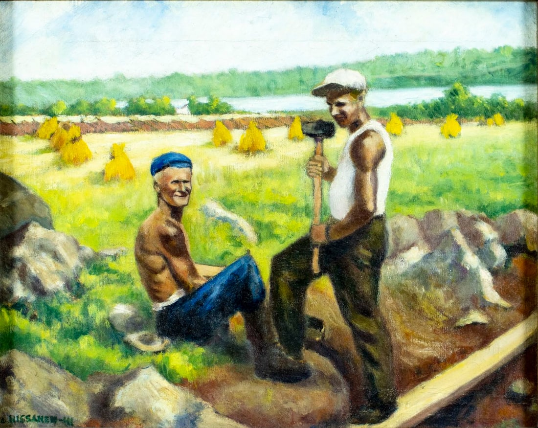 Rissanen (Finland,mid 20C) oil painting antique (1 of 13)