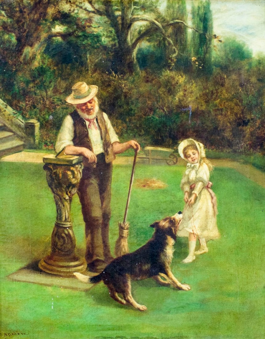 David W Haddon (UK,fl.1884-1914) oil painting antique (1 of 16)