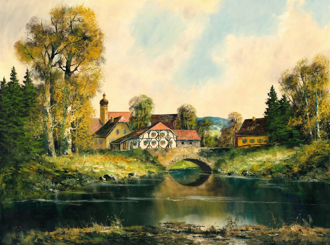 Joseph Fruhmesser (Austria,Germany,1928-1995) oil painting (1 of 11)