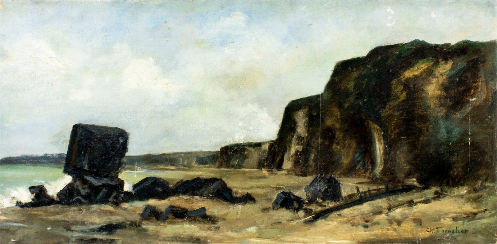 C H Forestier (19C) oil painting antique (1 of 12)