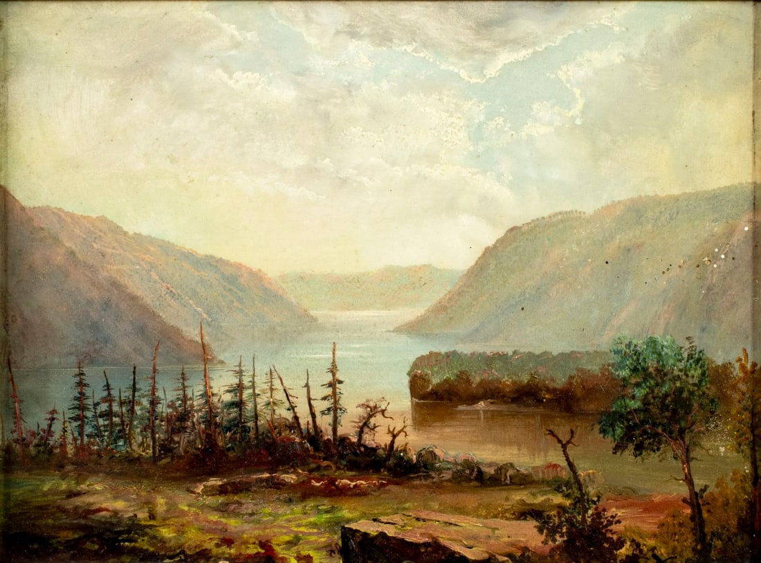 Antique early 20C European oil painting (1 of 13)