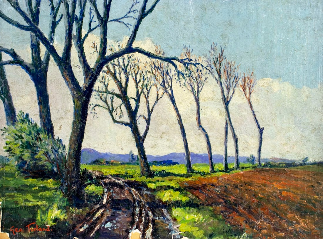 George Goosey (CA,NY,UK,1877-1947) oil painting antique (1 of 15)