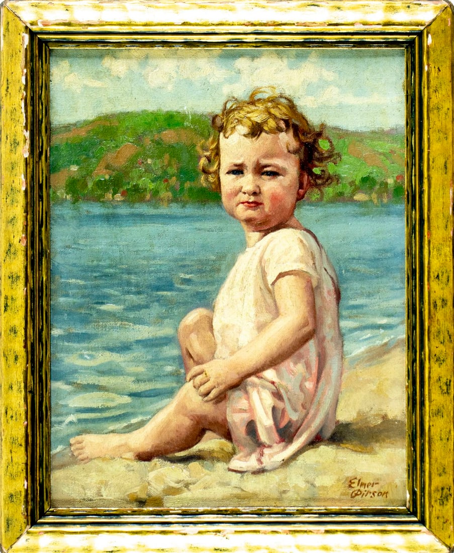 Elmer Pirson (NY,1888-1935) oil painting antique - 3