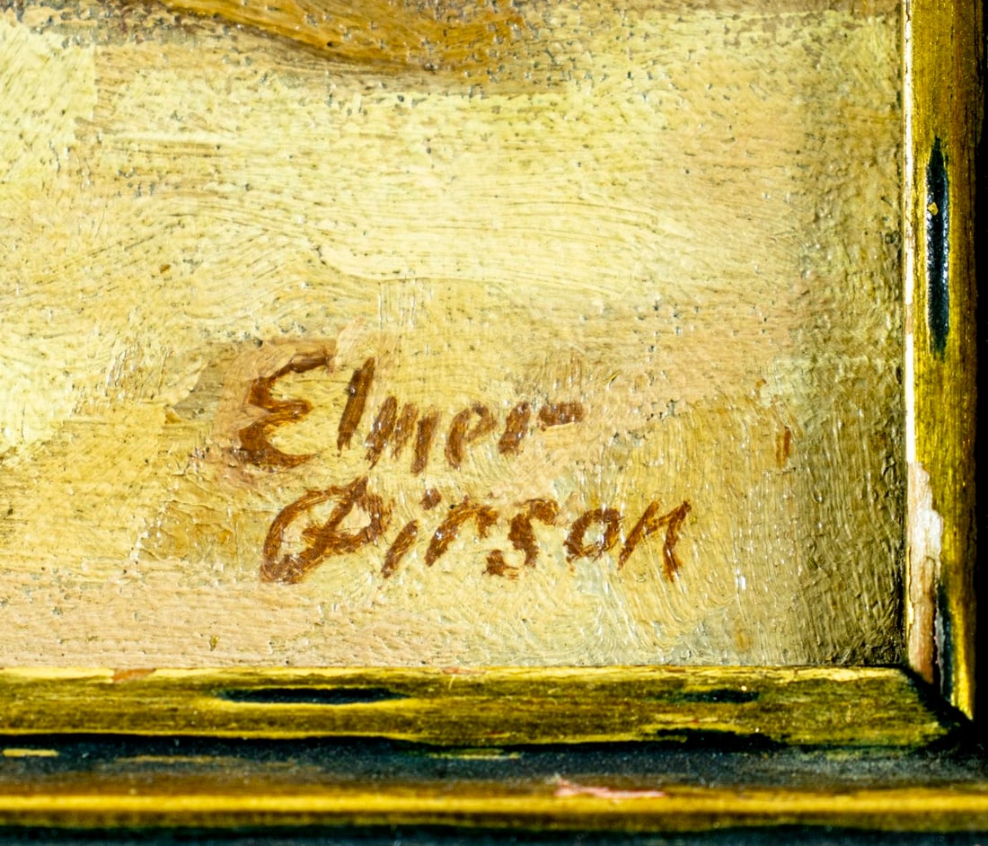 Elmer Pirson (NY,1888-1935) oil painting antique - 4