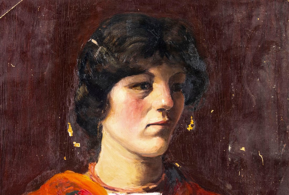 Katherine Beecher Stetson (NY,CA,RI,1885-1979) oil painting antique - 5
