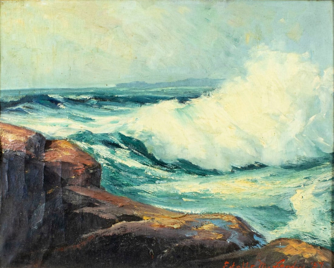 Estelle M Landry (US,mid 20C) oil painting (1 of 12)