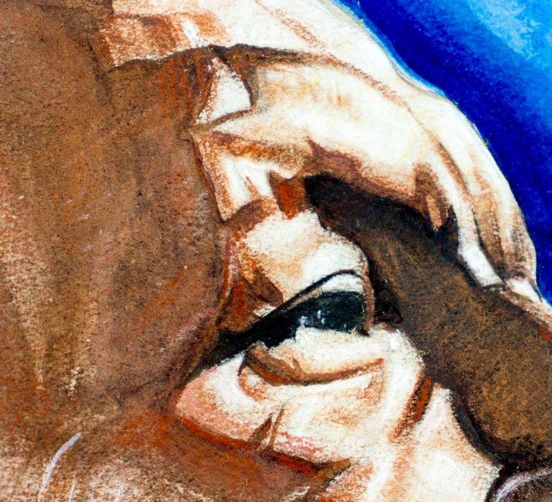 Joe Waano Gano (CA,1906-1982) watercolor painting - 8