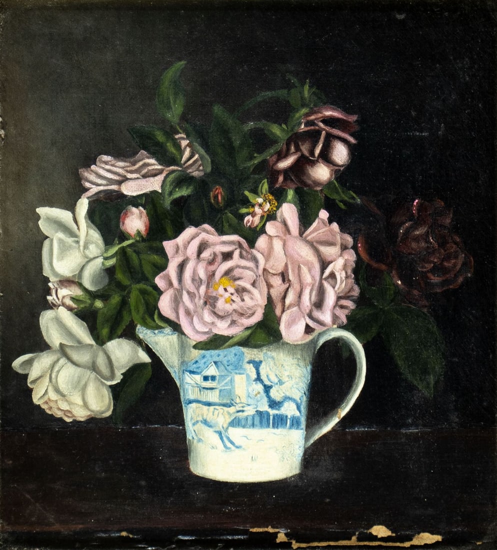 Antique early 20C American oil painting (1 of 12)