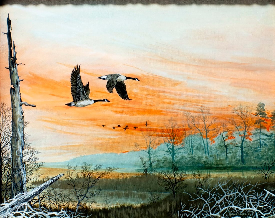 Horace Raper (NC,1939-2018) acrylic painting (1 of 13)