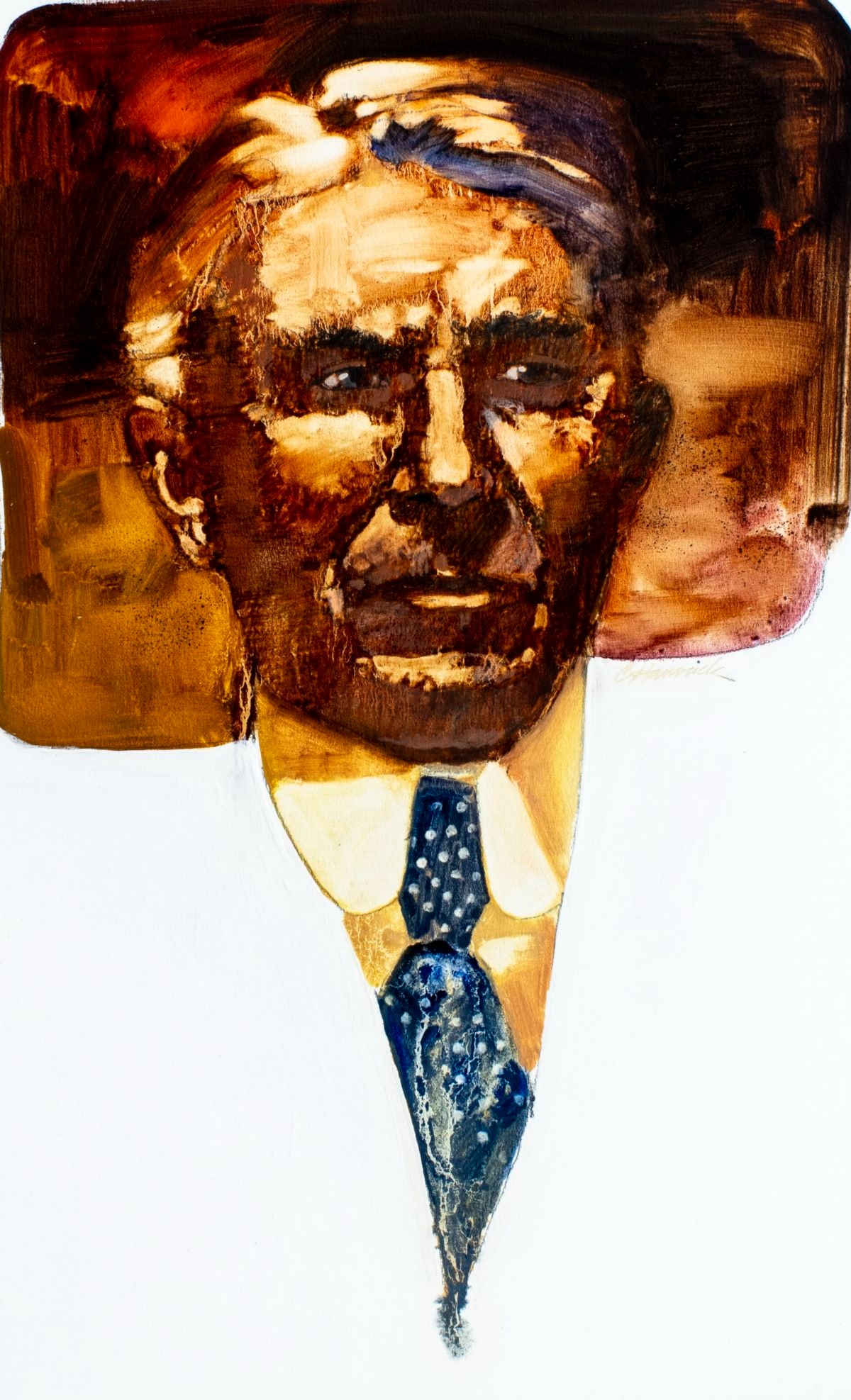 Chuck Hamrick (TN,20C) gouache painting (1 of 12)