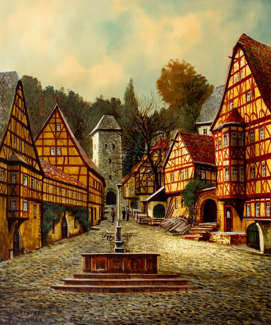 Peter Samberger (Austria,Germany,1929-?) oil painting (1 of 13)