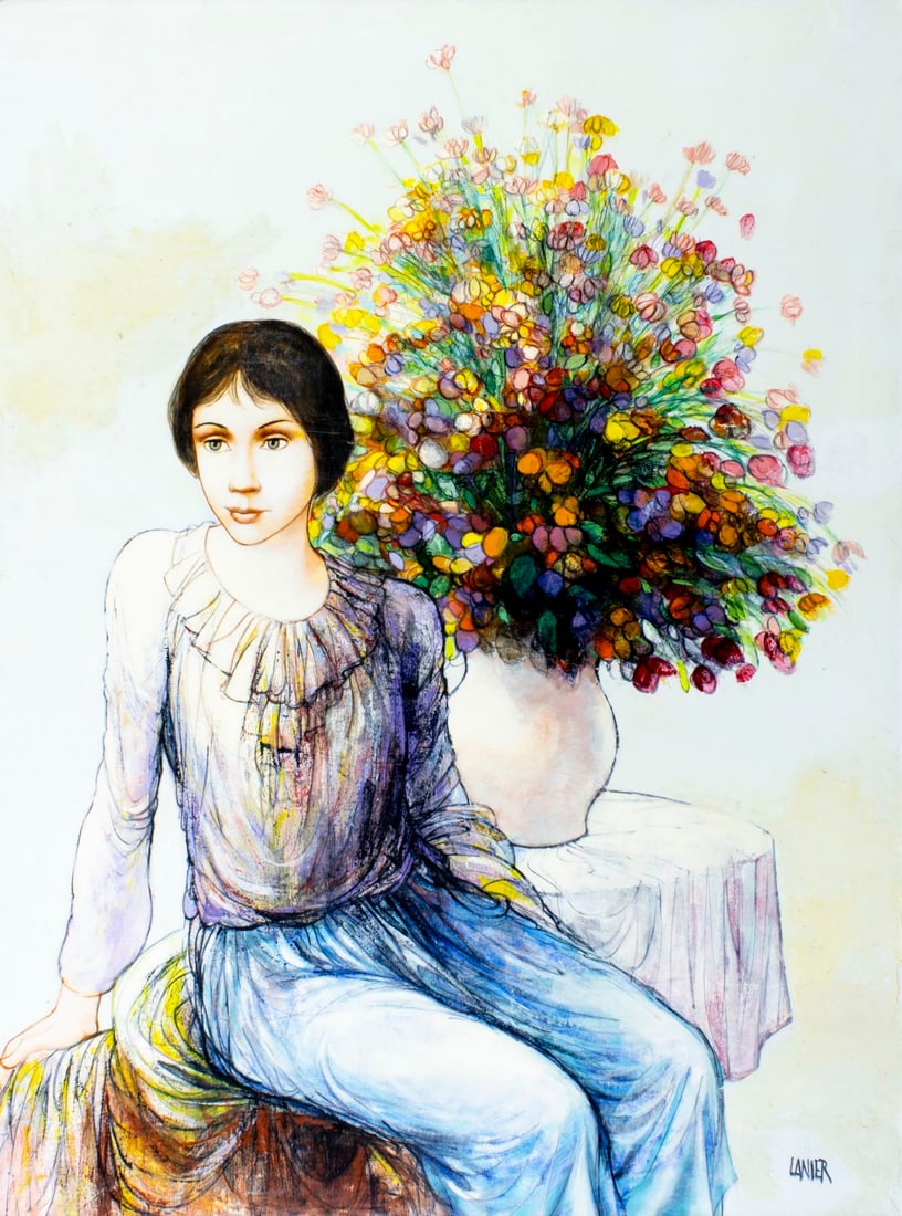 Charles Lanier (US,1938-?) oil painting (1 of 13)