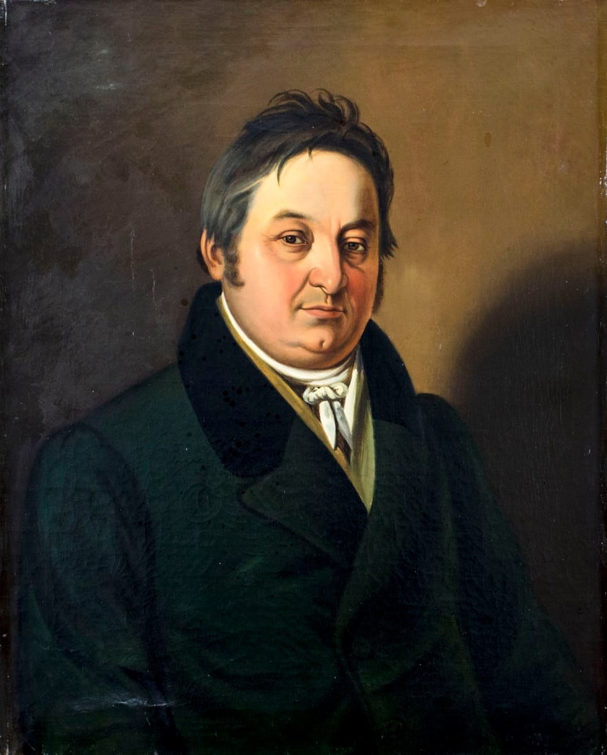 Antique 19C European oil painting (1 of 11)