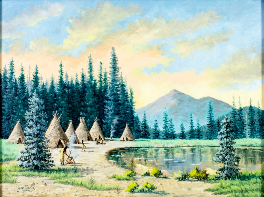 Jean Clarke (US,20C) oil painting (1 of 14)