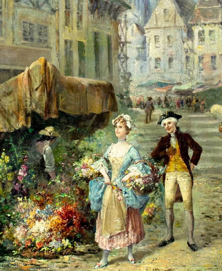 Georges Chabrier (France,19C) oil painting antique - 5