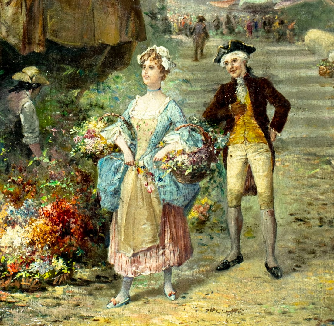 Georges Chabrier (France,19C) oil painting antique - 7
