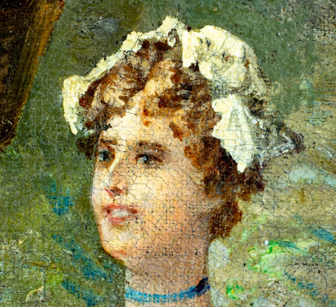 Georges Chabrier (France,19C) oil painting antique - 8