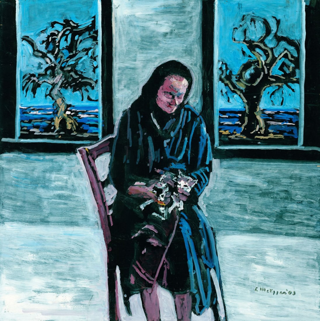 Evelyn Metzger (NY,Brazil,1911-2007) oil painting - 3